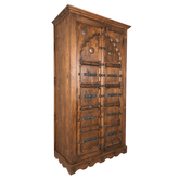 Indian Hand Carved Solid Wooden Cupboard Wardrobe D35
